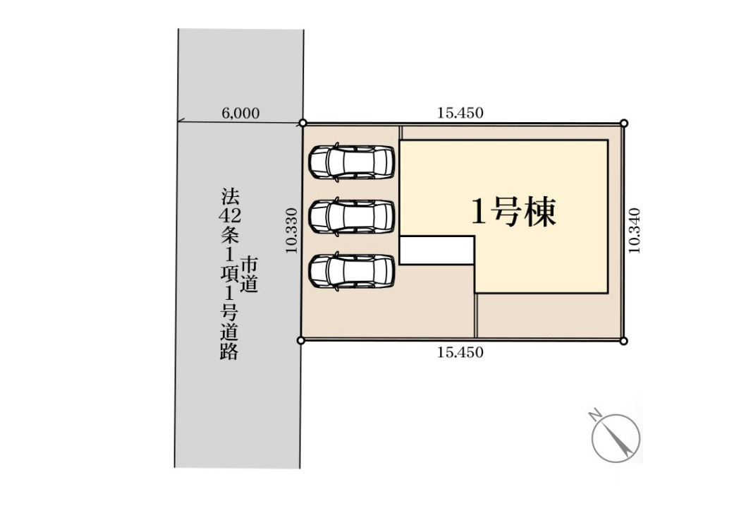 第5前橋市天川大島町　新築住宅全1棟の区画図|◇土地48.02坪◇