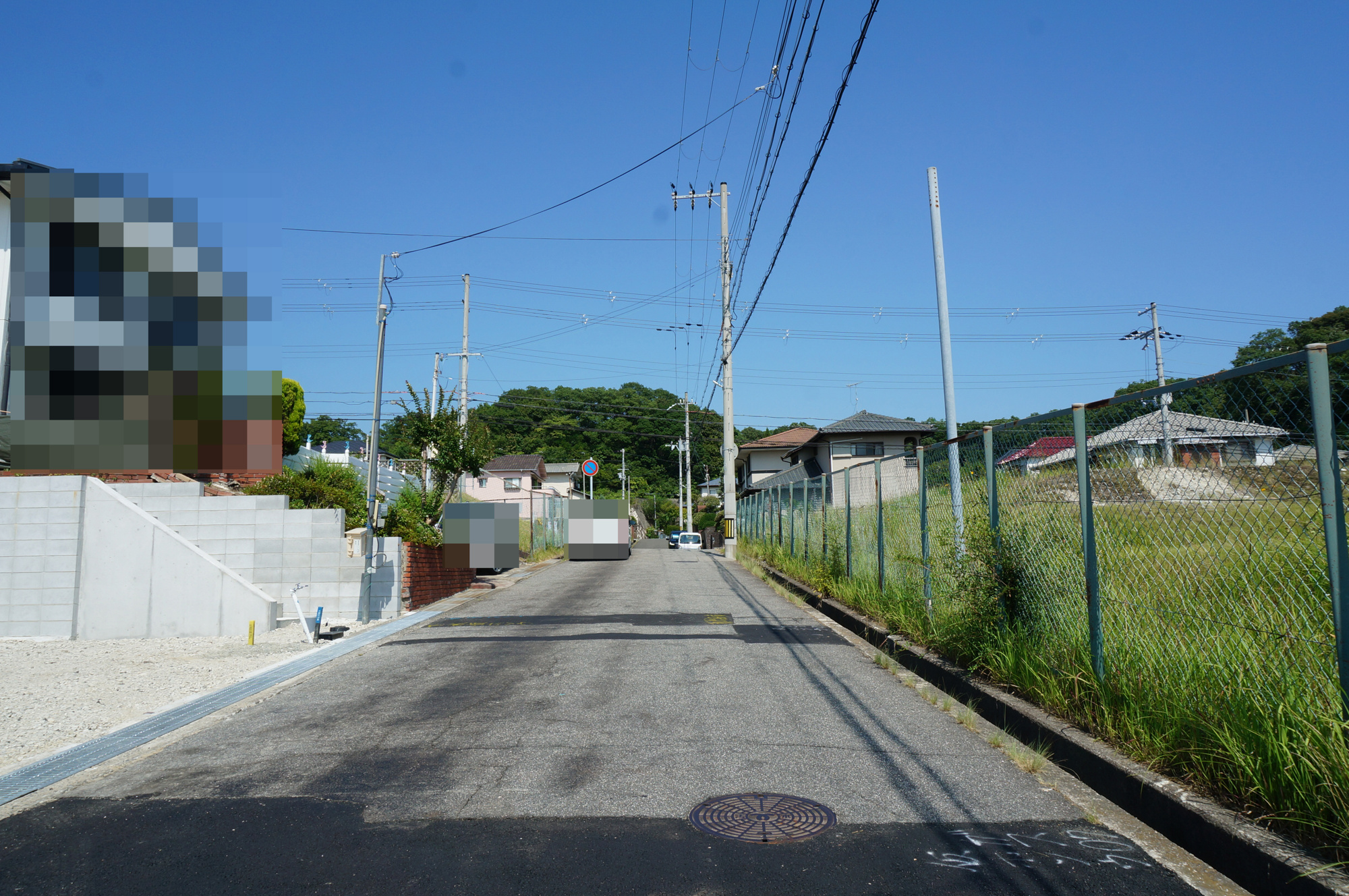 白川台４丁目新築戸建　1号棟の前面道路含む現地写真|公道　幅員：約6.0ｍ