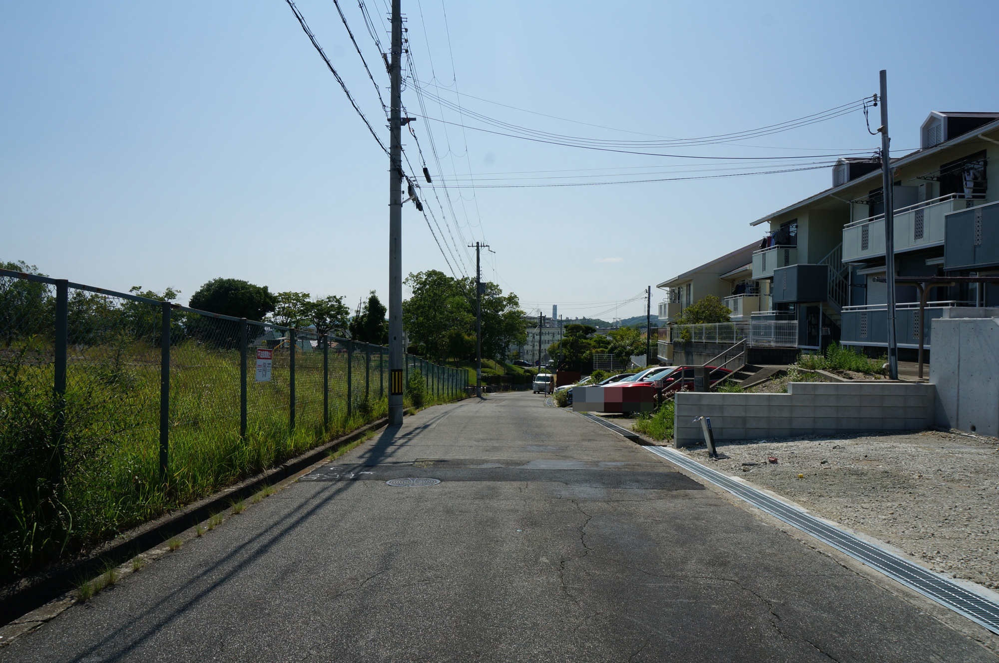 白川台４丁目新築戸建　1号棟の前面道路含む現地写真|公道　幅員：約6.0ｍ
