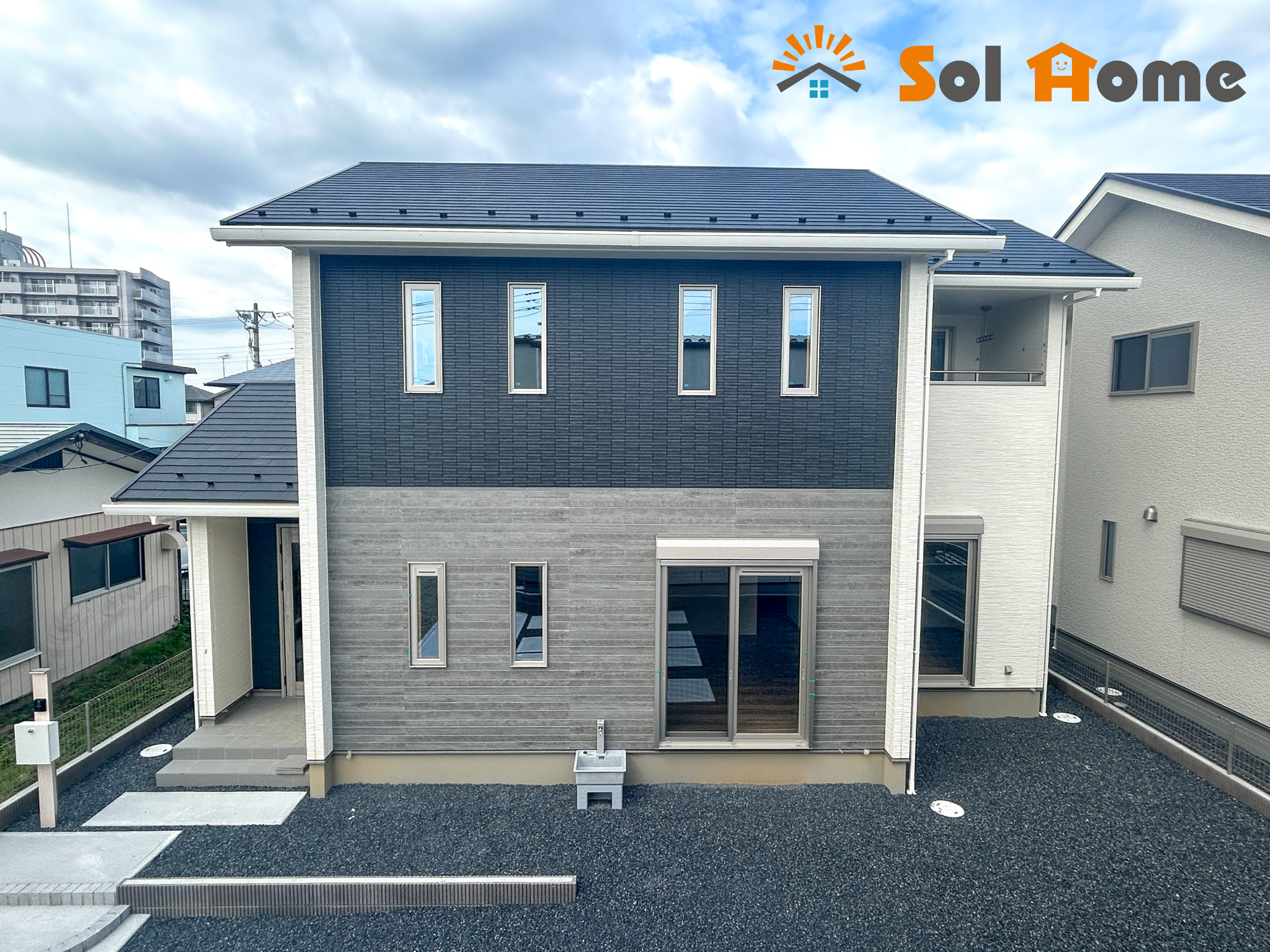 前橋市大友町第6期　新築住宅全3棟の外観|◆本日のご案内も大歓迎です♪◆ 図面や写真では分からない部分を不動産のプロが丁寧にご説明いたします！！ 年中無休のソルホームはいつでもお問い合わせをお待ちしております♪