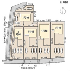 第17渋川金井　新築住宅全5棟の区画図|「初めまして！」が集まる分譲地。たくさんの子供たちが年齢を問わずに、仲良く一緒に成長できるのは大型分譲地の特徴ですね。