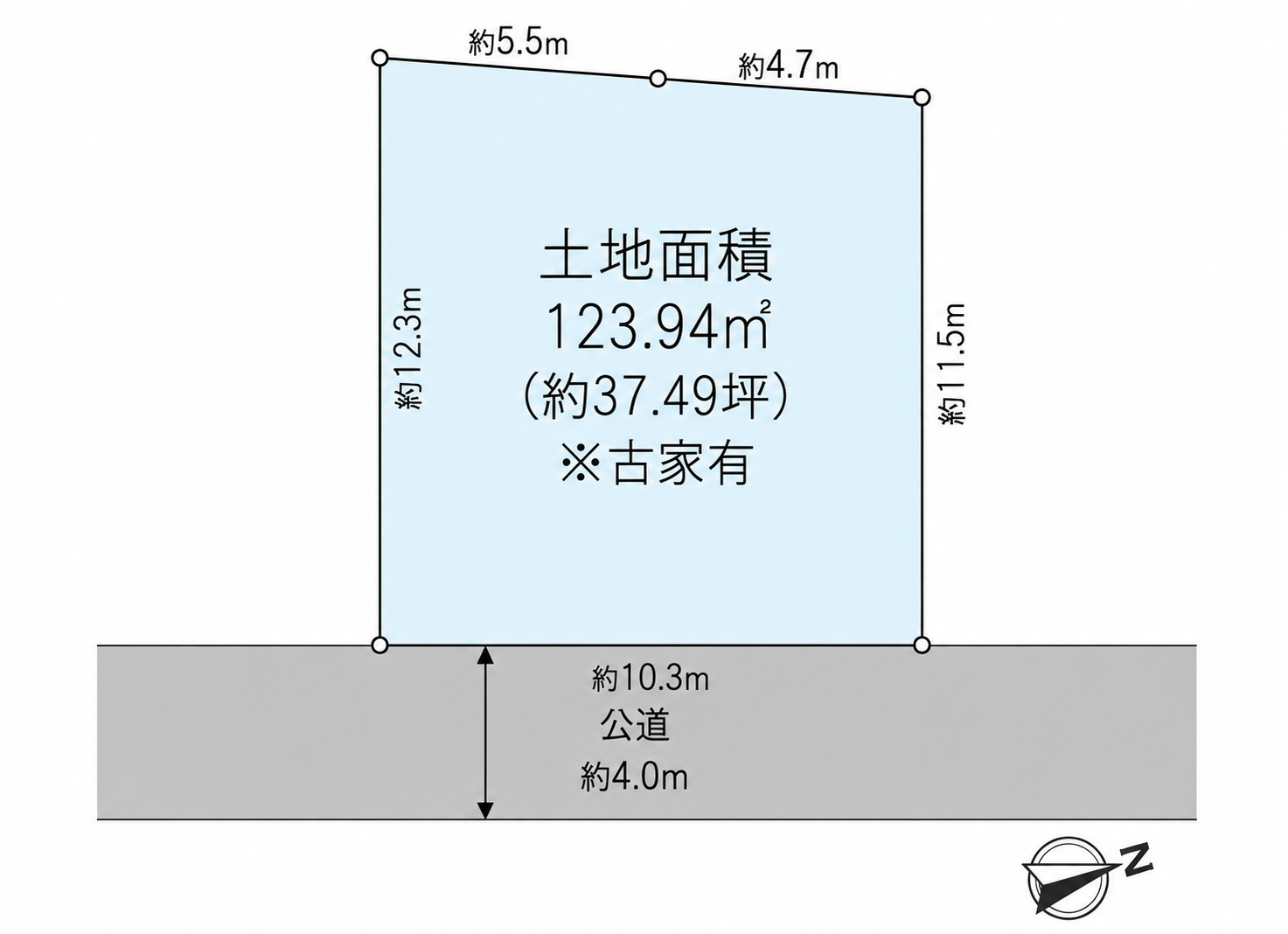 土地 川口市元郷４丁目の土地図|建築プランをあてはめやすい整形地