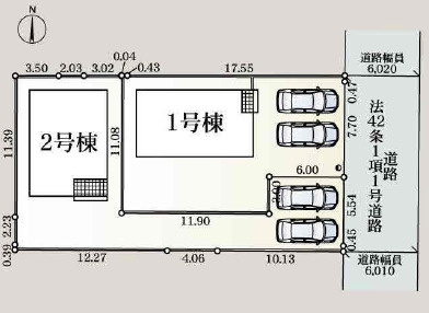 小山市西城南第７　新築住宅全２棟の区画図|「初めまして！」が集まる分譲地。たくさんの子供たちが年齢を問わずに、仲良く一緒に成長できるのは分譲地の特徴ですね。