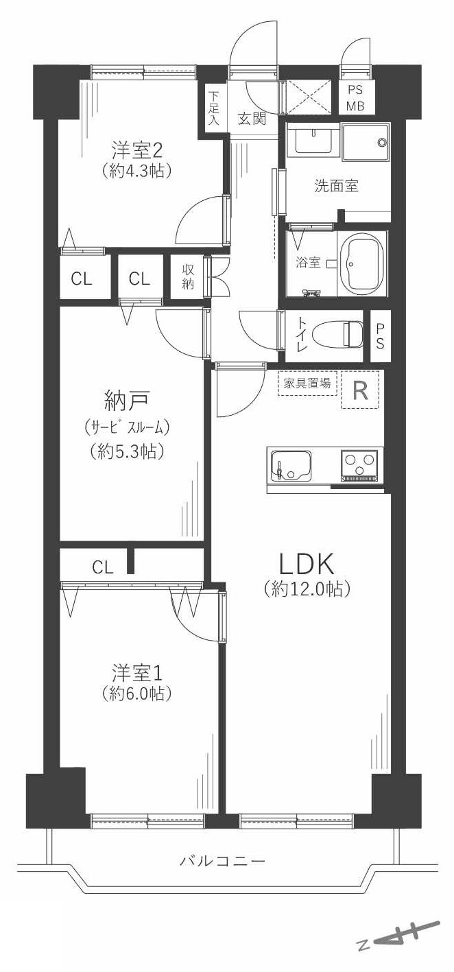藤和九条コープの間取り