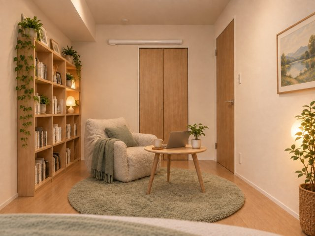 藤和九条コープの洋室|AIによる家具配置イメージ画像
