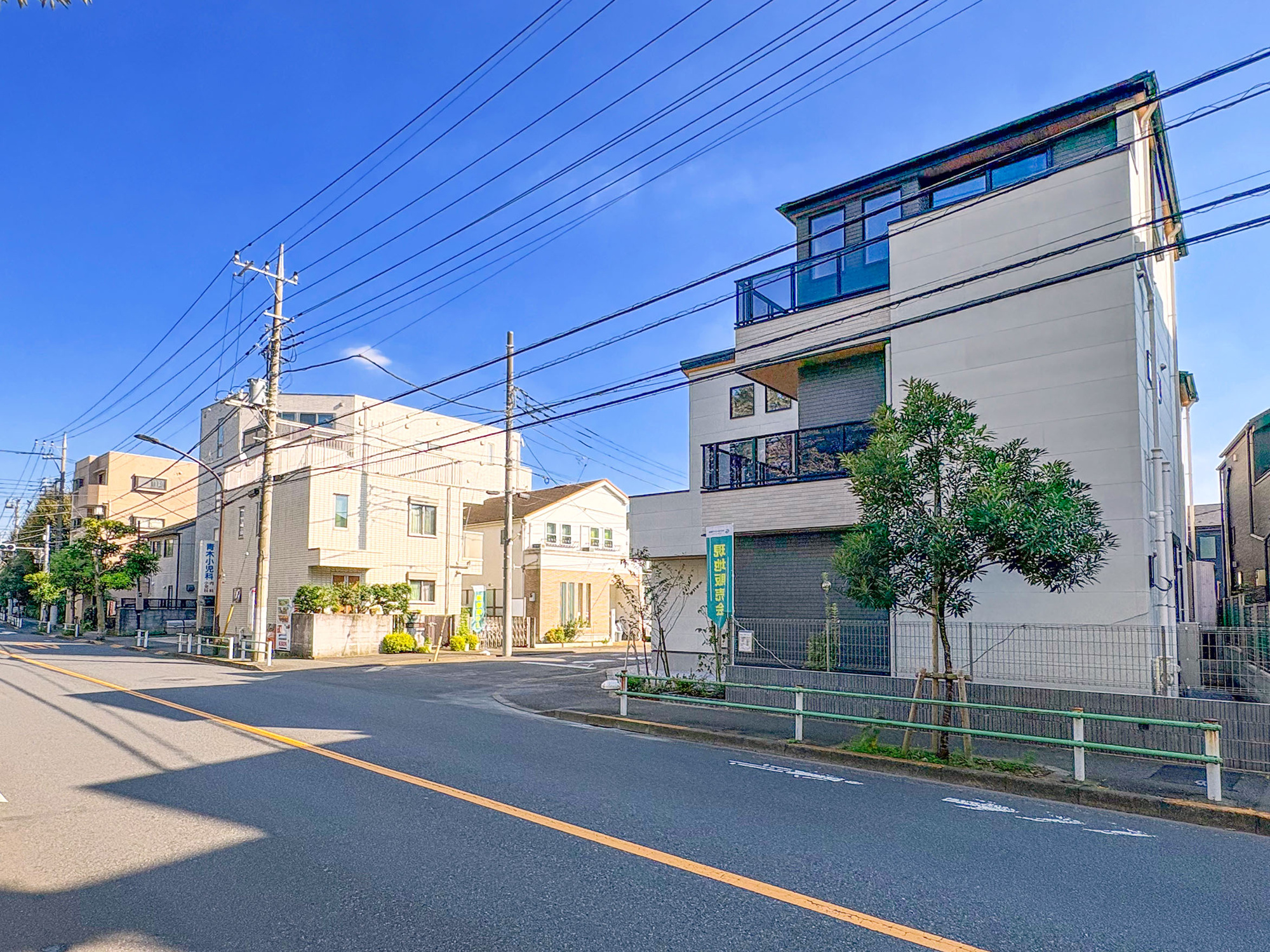 新築分譲［ミラクラス境Ⅱ］の前面道路含む現地写真|販売現地外観（2026年10月撮影）