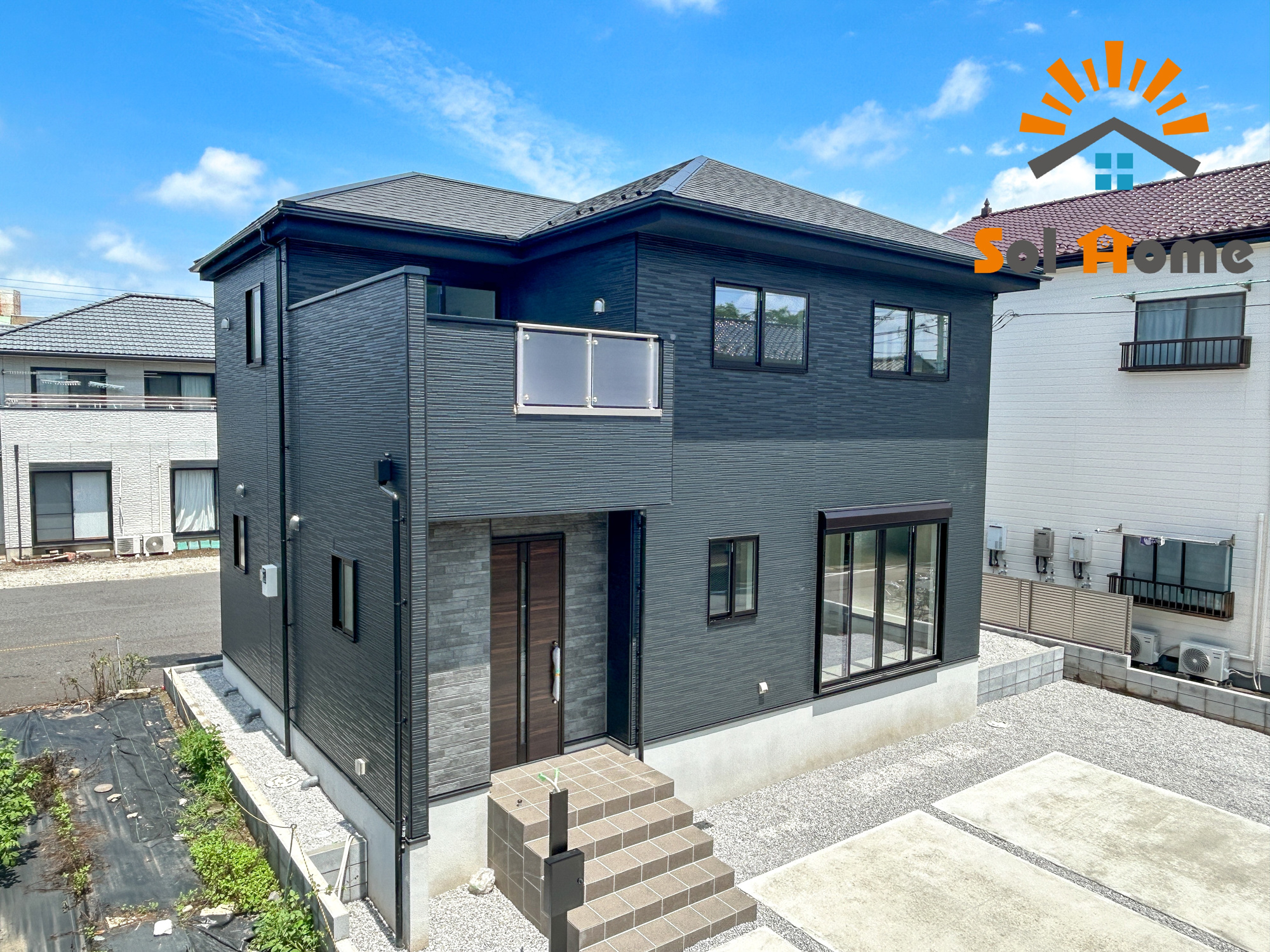 高崎市町屋町1期　新築住宅全1棟の外観：施工例|同社施工例