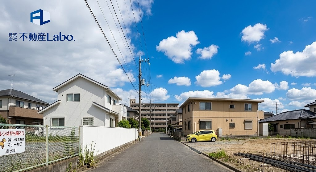 リーブルガーデン　清水町長沢　全１棟の前面道路含む現地写真|前面道路住宅側・北側から南に向かって見た景色です♪
開放的な立地です♪