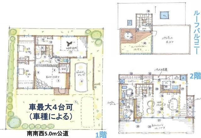 鎌倉市七里ガ浜東３丁目２４番６戸建ての間取り