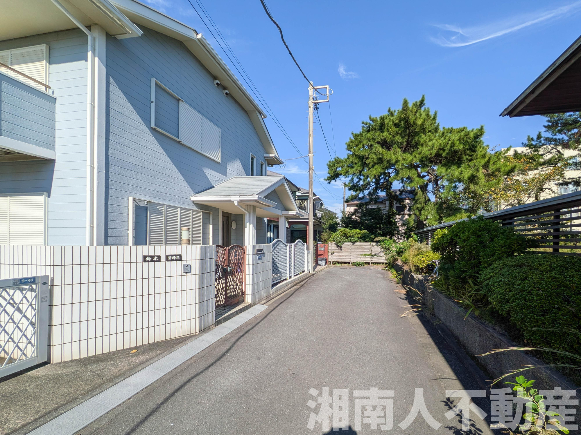 藤沢市辻堂東海岸3丁目の前面道路含む現地写真