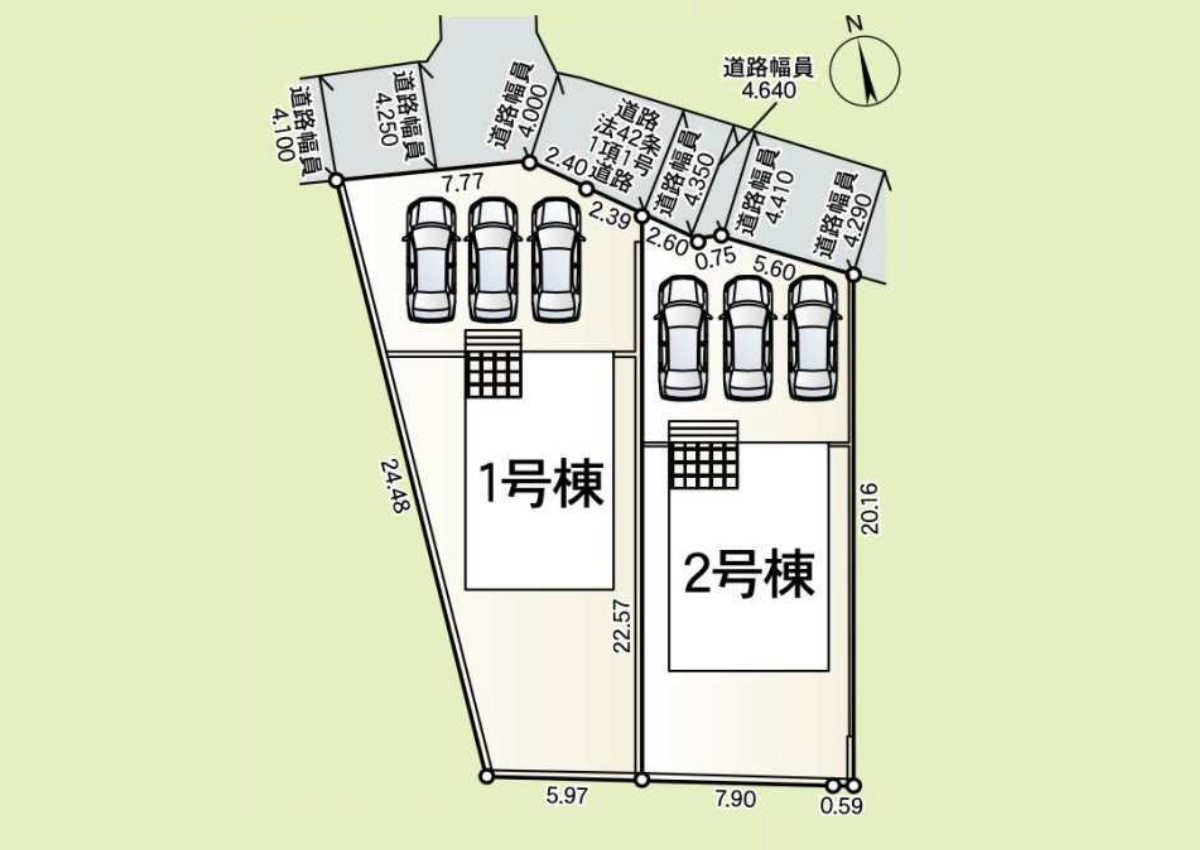 玉村町川井第2　新築住宅全2棟の区画図|「初めまして！」が集まる分譲地。たくさんの子供たちが年齢を問わずに、仲良く一緒に成長できるのは大型分譲地の特徴ですね。