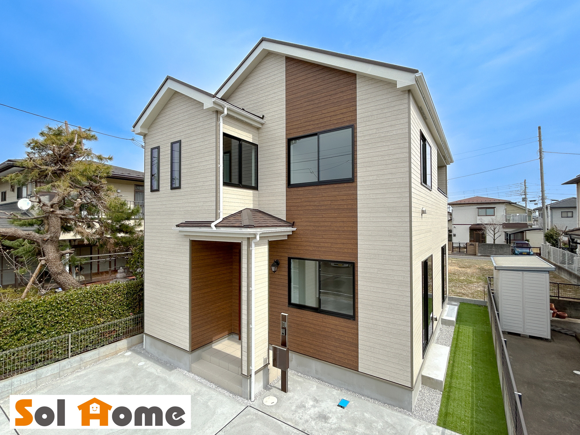 高崎市東貝沢2丁目　新築住宅全1棟の外観：施工例|同社施工例