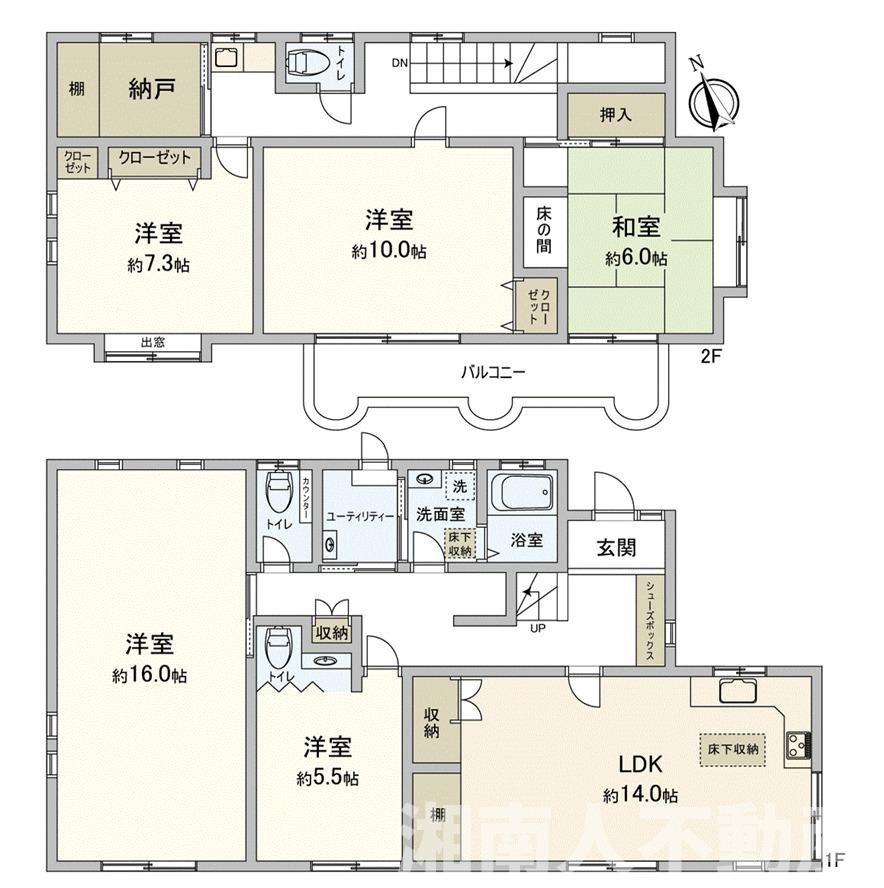 鎌倉市稲村ケ崎５丁目戸建の間取り