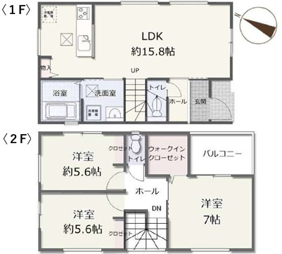 小田原市国府津　新築戸建の間取り