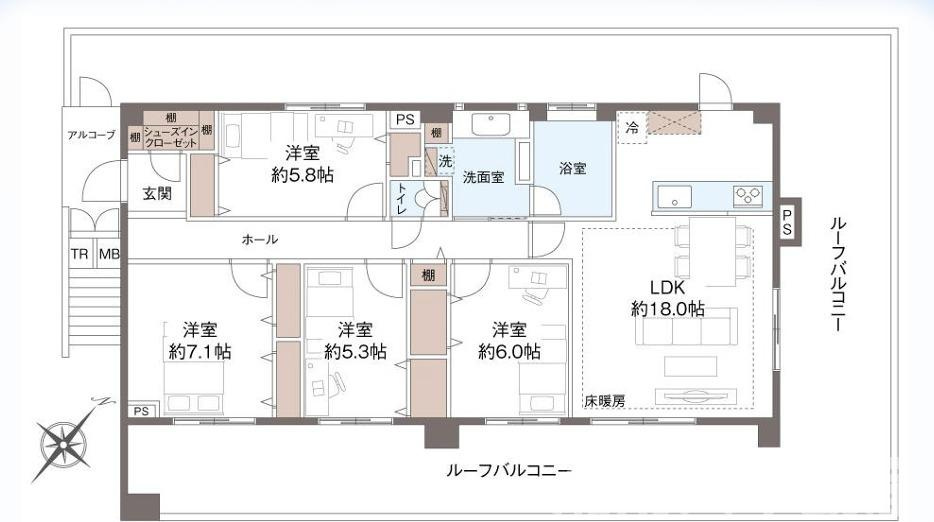びゅうパルク湘南本鵠沼の間取り