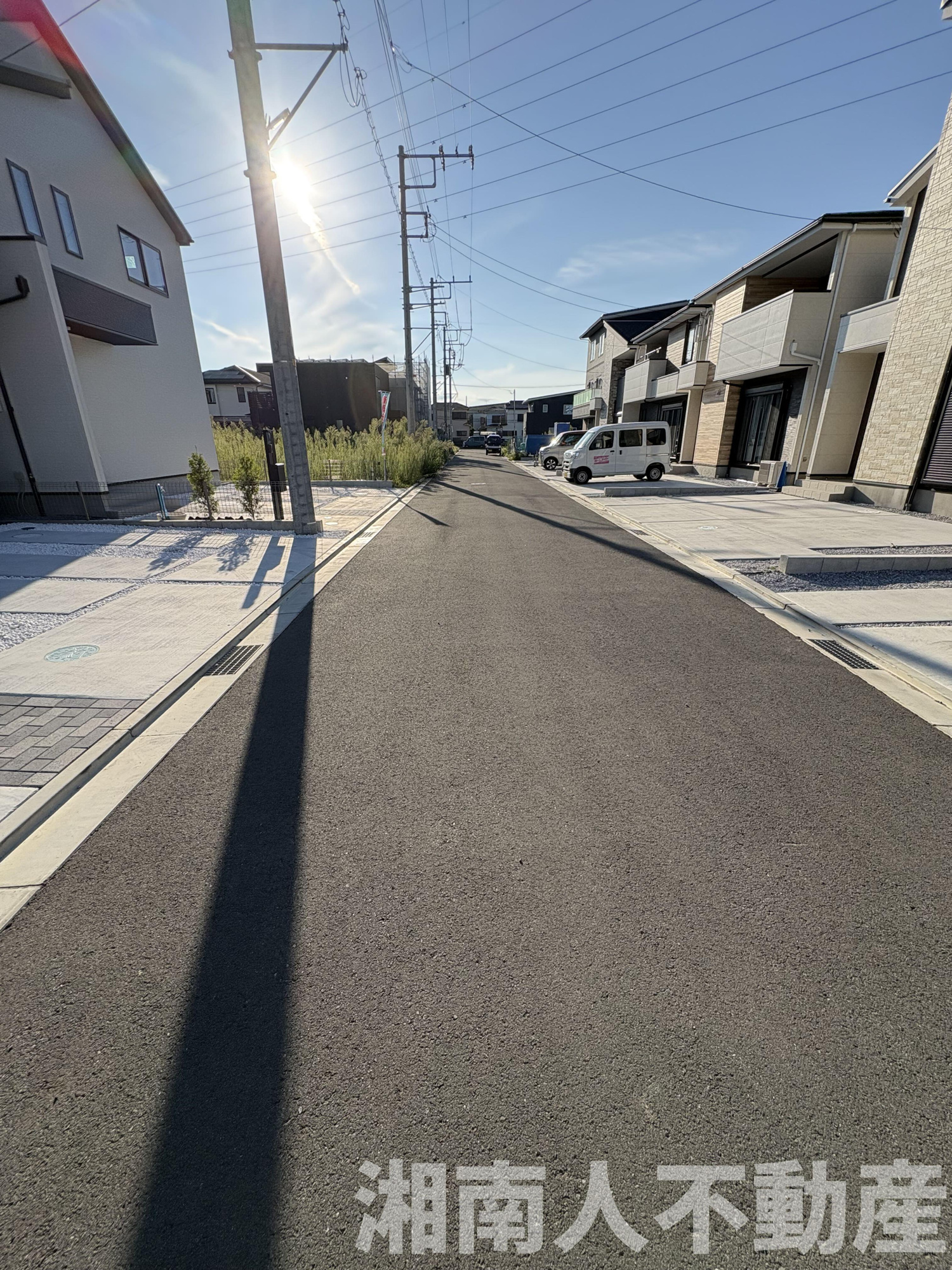平塚市御殿４丁目１２８１－３１新築戸建ての前面道路含む現地写真|前面道路含む現地写真です