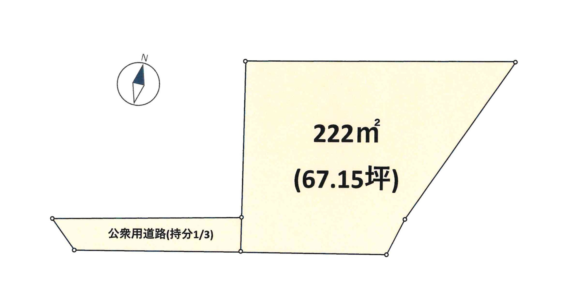 前橋市北代田町　　中古住宅の区画図|◇土地67.15坪　現況渡し◇