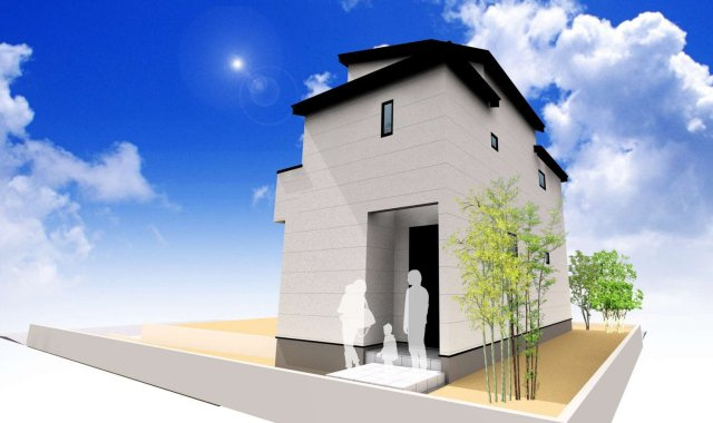 横浜市青葉区鴨志田町 新築戸建て【仲介手数料無料】の外観パース