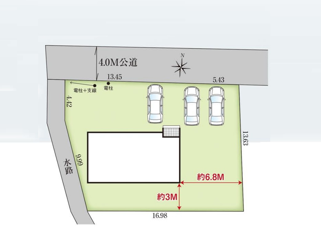 伊勢崎市山王町　新築住宅全1棟の区画図|◇土地76.65坪◇