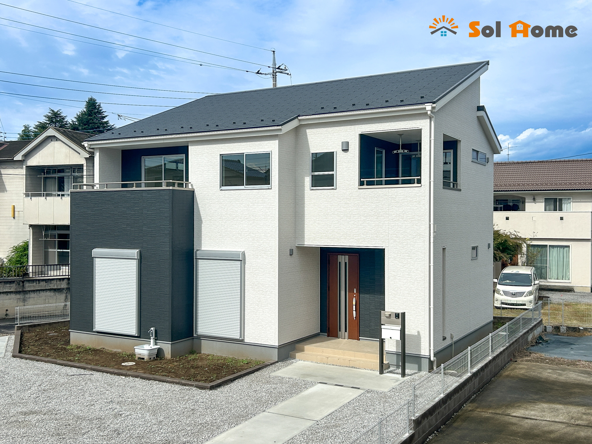 第3渋川市金井　新築住宅全1棟の外観|◆本日のご案内も大歓迎です♪◆ 図面や写真では分からない部分を不動産のプロが丁寧にご説明いたします！！ソルホームはいつでもお問い合わせをお待ちしております♪