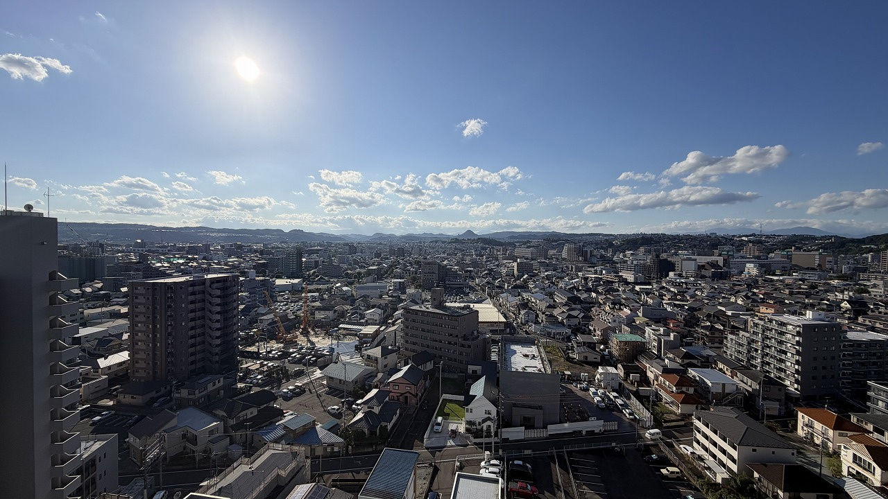 D’グラフォート長町の展望|18階建の15階部分！開放的な眺望と豊かな陽当り・通風。
