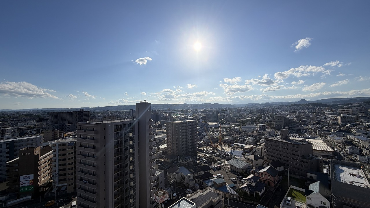 D’グラフォート長町の展望|18階建の15階部分！開放的な眺望と豊かな陽当り・通風。