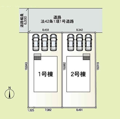 前橋市大利根町第3　新築住宅全2棟の区画図|「初めまして！」が集まる分譲地。たくさんの子供たちが年齢を問わずに、仲良く一緒に成長できるのは分譲地の特徴ですね。