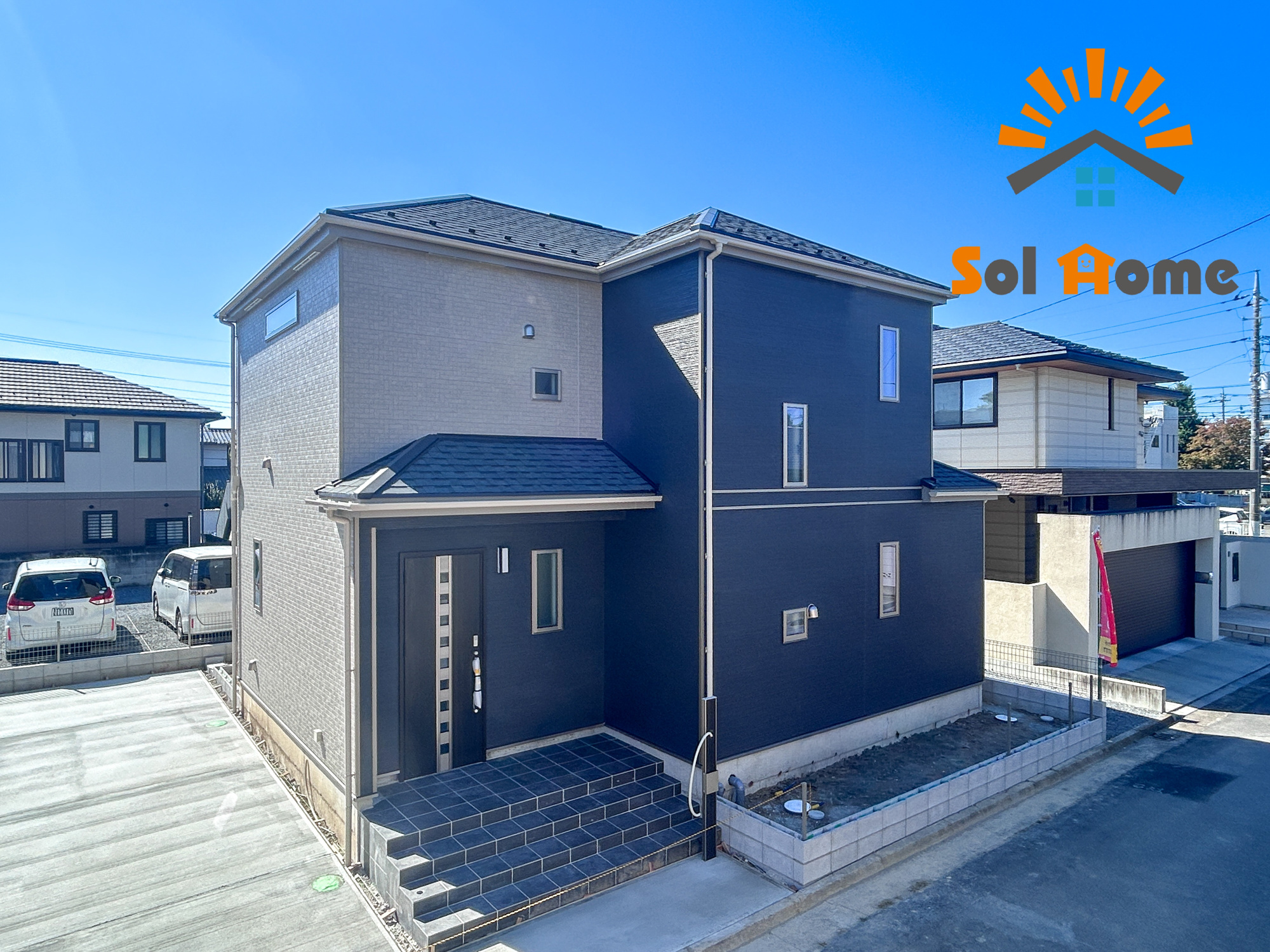 前橋市南町3丁目　新築住宅全1棟の外観|◆本日のご案内も大歓迎です♪◆ 図面や写真では分からない部分を不動産のプロが丁寧にご説明いたします！！ 年中無休のソルホームはいつでもお問い合わせをお待ちしております♪