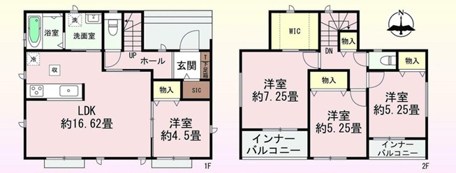 前橋市南町3丁目　新築住宅全1棟の間取り|■建坪31.43坪　敷地56.11坪　SIC　WIC　インナーバルコニー■