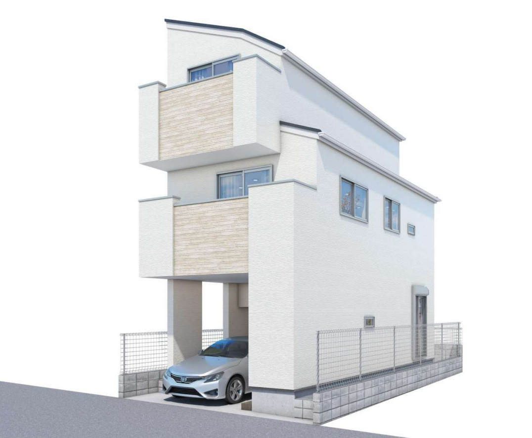 横浜市西区元久保町 新築戸建て【仲介手数料無料】の外観パース