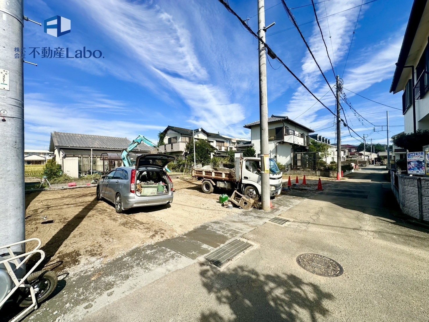 ブルーミングガーデン　裾野市茶畑　4期　全1棟の前面道路含む現地写真|現在建築中
