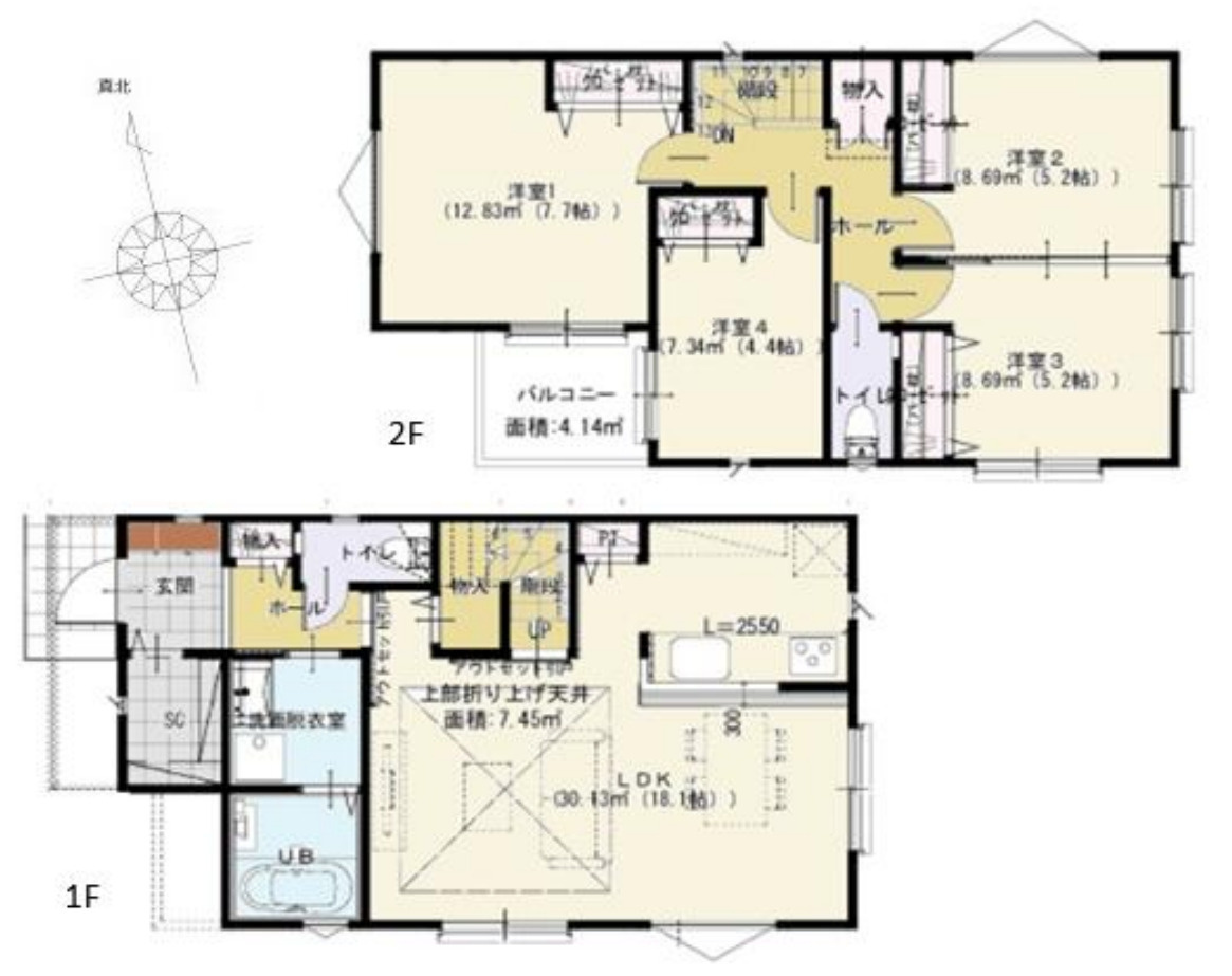 横浜市旭区上川井町 新築戸建て【仲介手数料無料】の間取り