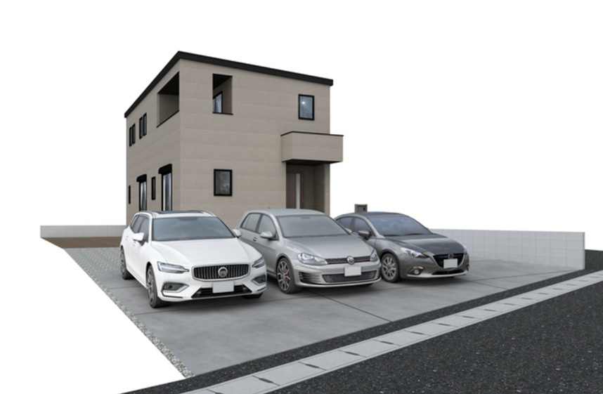 高崎市箕郷町西明屋01期　新築住宅全1棟の外観パース|外観イメージ