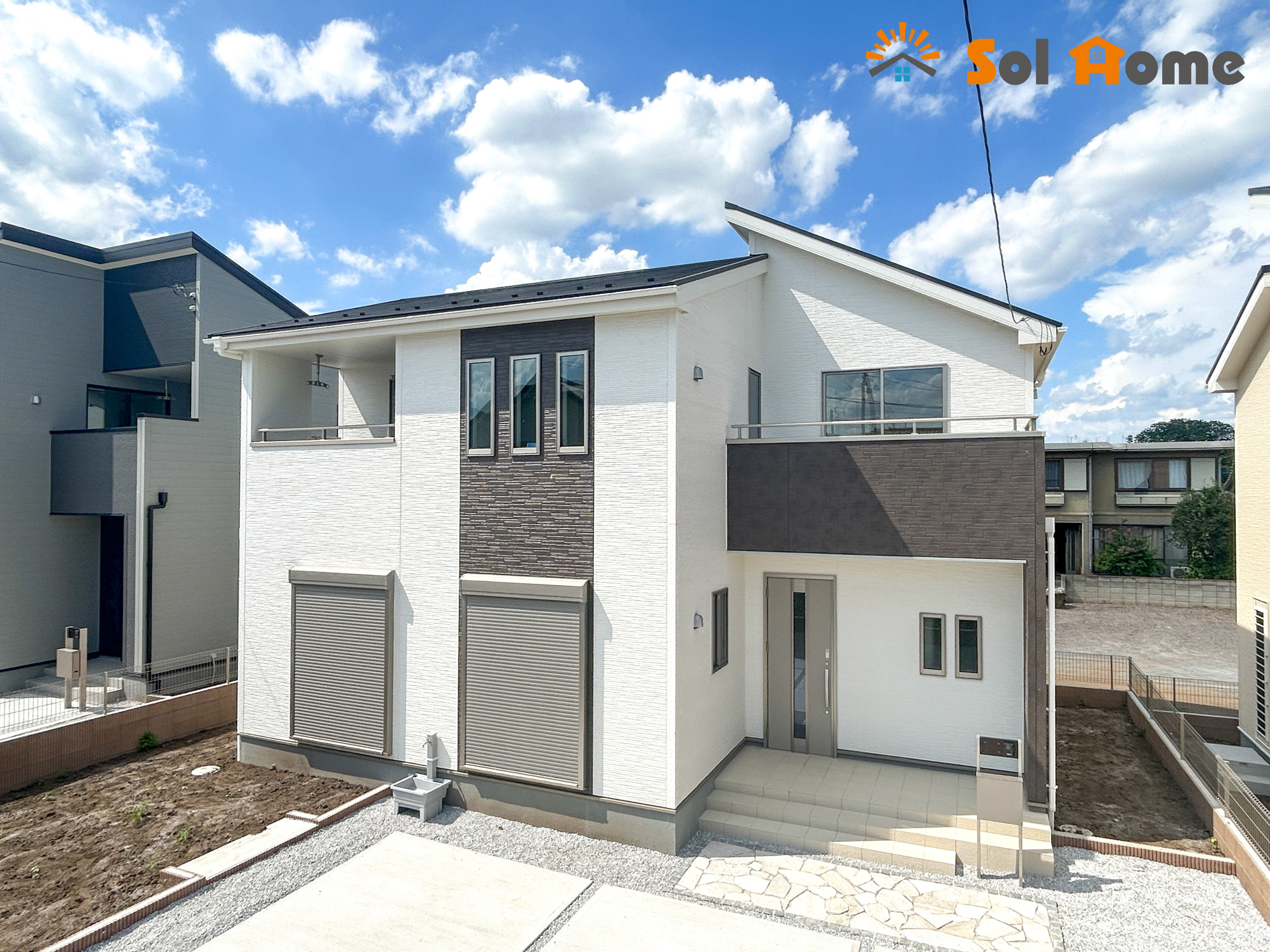 第2前橋総社町植野　新築住宅全3棟の外観|◆本日のご案内も大歓迎です♪◆ 図面や写真では分からない部分を不動産のプロが丁寧にご説明いたします！！ 年中無休のソルホームはいつでもお問い合わせをお待ちしております♪