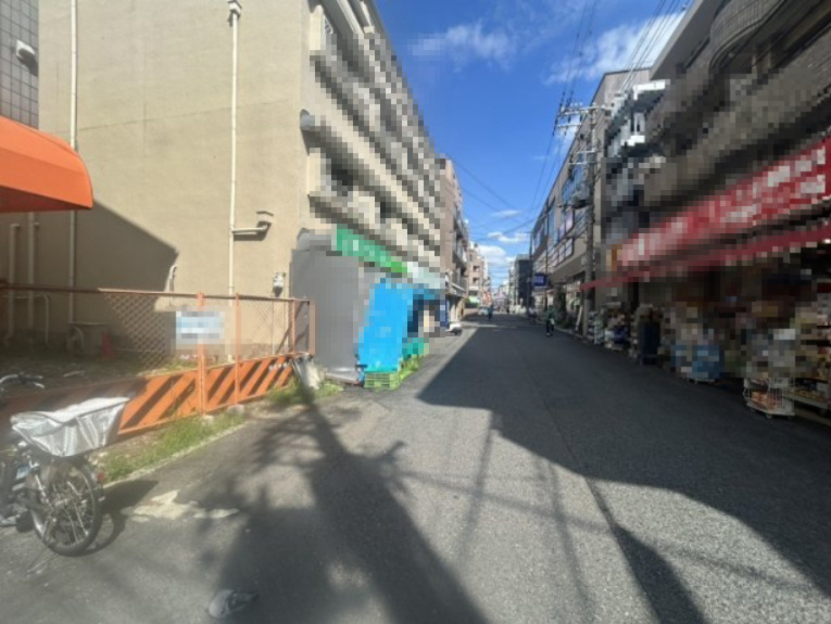 住吉区我孫子東2丁目土地の前面道路含む現地写真