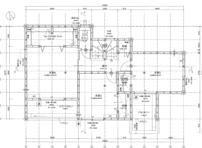 リーブルガーデン　沼津市西椎路　全2棟の間取り|●２階間取り●
大容量のウォークインクローゼット付きで荷物が多い方でも安心♪