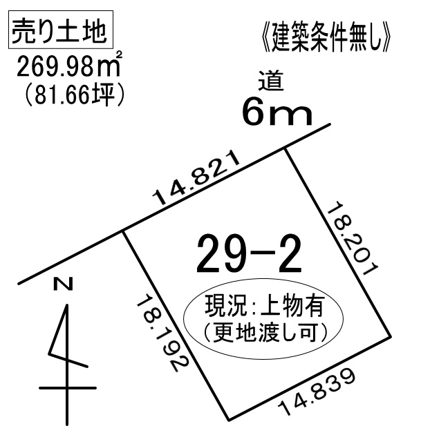 登別市常盤町5丁目29-2　土地の外観