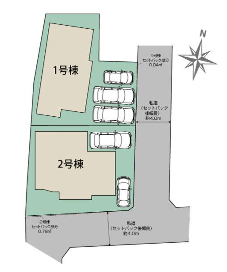横浜市泉区中田西2丁目 新築戸建て【仲介手数料無料】カースペース3台の間取り