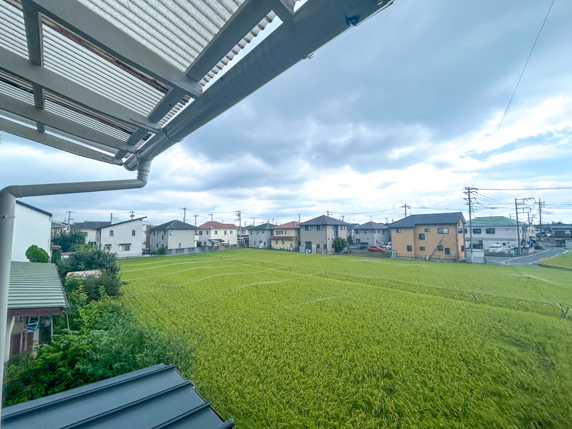 前橋市青柳町2期　中古住宅の展望|閑静な住宅地で子育て家族にピッタリ。毎日のお散歩も快適な緑に恵まれたエリアで、自然に包まれた穏やかな暮らしを実現するための、ゆとりある住環境が整っています。緑の潤いを感じながらホッと生活できそう。