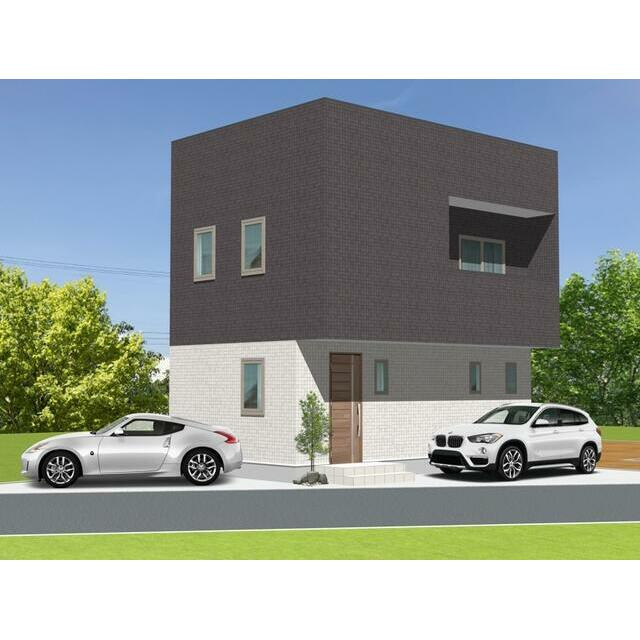 日光市土沢の新築一戸建の外観パース|予想完成パース図