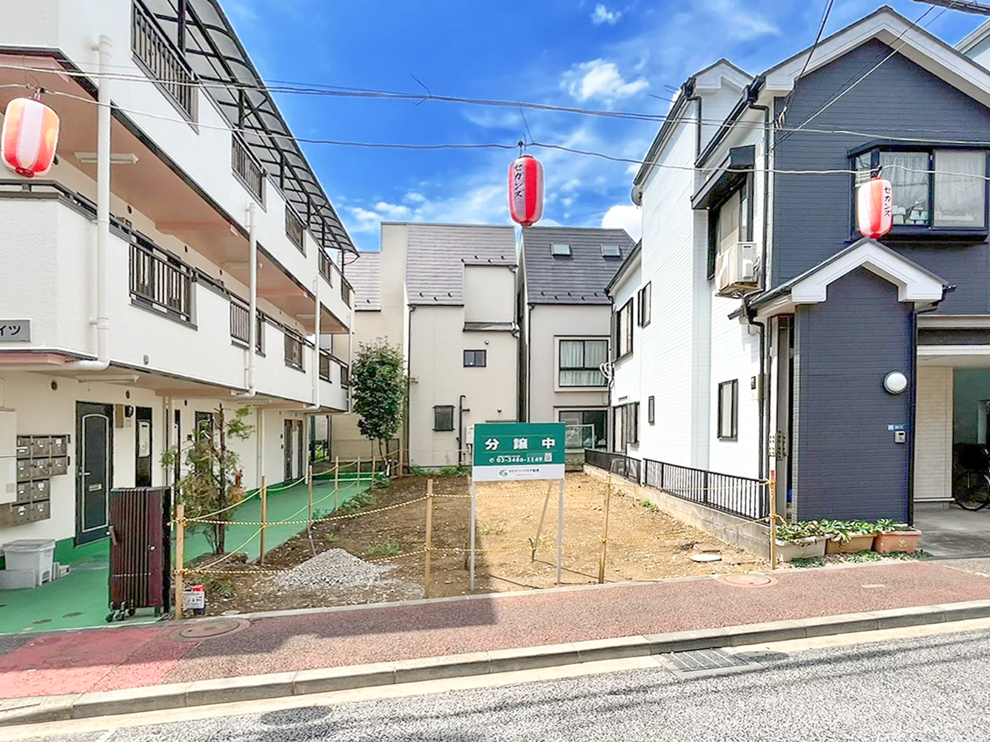 宅地分譲［大田区東雪谷３丁目］の前面道路含む現地写真|現地写真（2026年8月撮影）