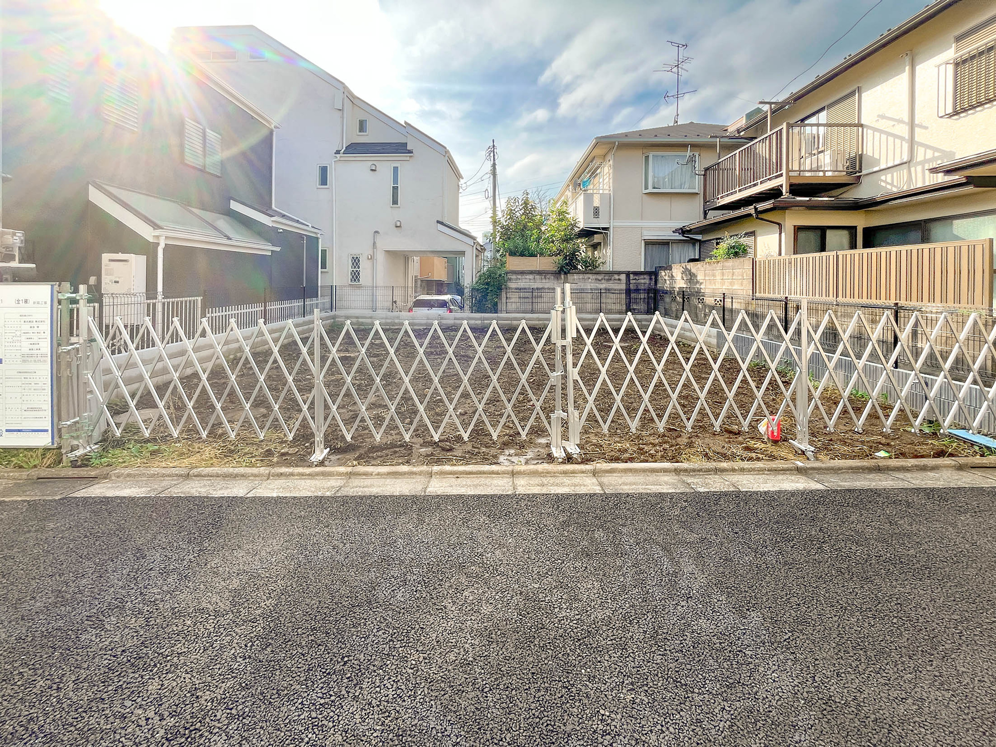 新築分譲［ミラクラス東が丘Ⅱ］の前面道路含む現地写真|現地（2026年9月撮影）
