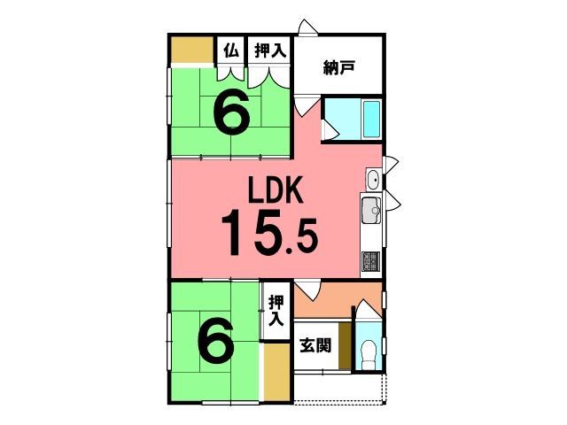 登別市富士町6丁目24-2　中古住宅の間取り
