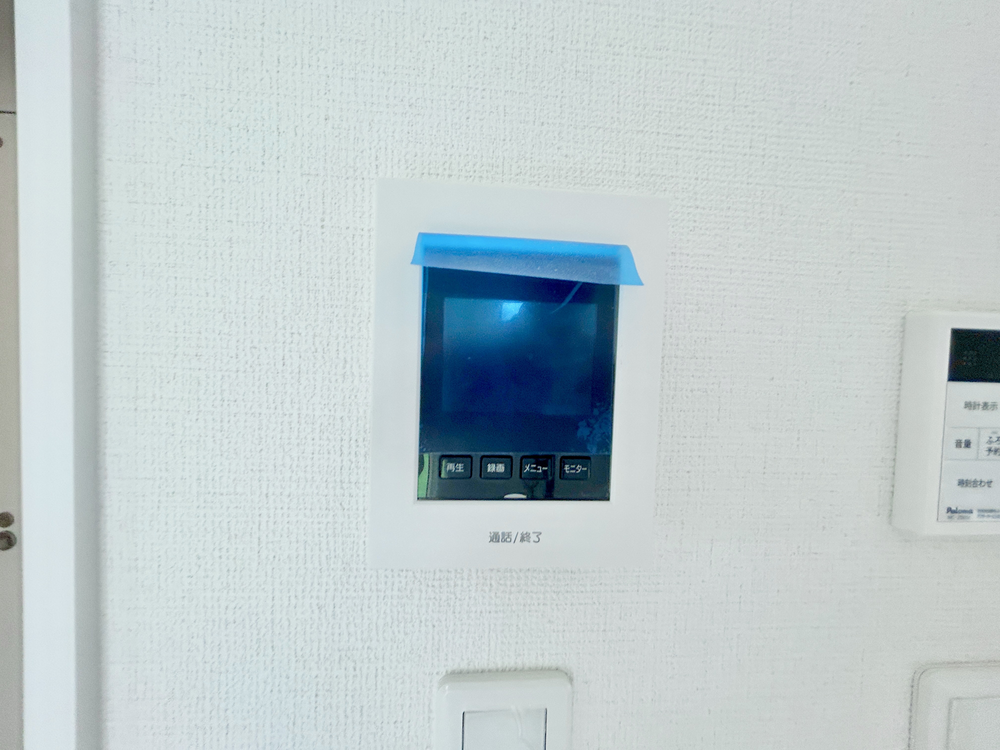 前橋市上新田町　新築住宅全1棟のセキュリティ|TVモニタ付きのインターフォンには録画機能もあるので外出時誰が来たのか確認できます♪ 防犯機能も高く、今では必需品です！
