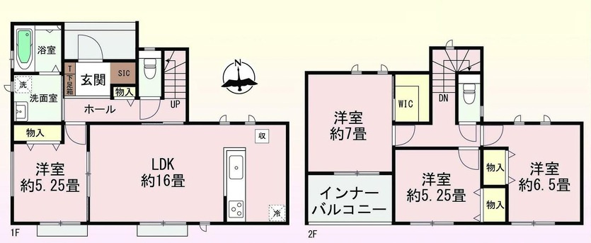 前橋市上新田町　新築住宅全1棟の間取り|■建物31.43坪　SIC　WIC　インナーバルコニー■