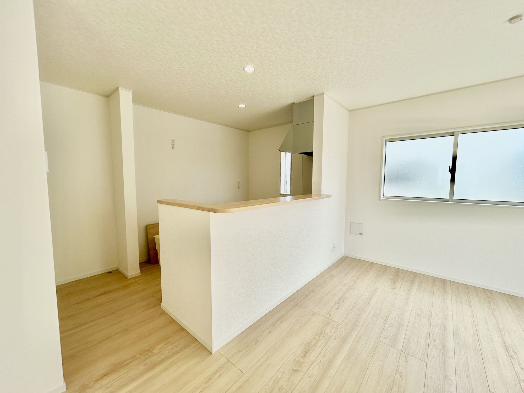 前橋市稲荷新田町第3　新築住宅全4棟の居間・リビング|ここにはみんなが集い、食事と楽しい会話が始まる。話に夢中になりすぎて、ついつい時を忘れてしまう。そんな束の間の幸せを感じさせてくれる場所。
