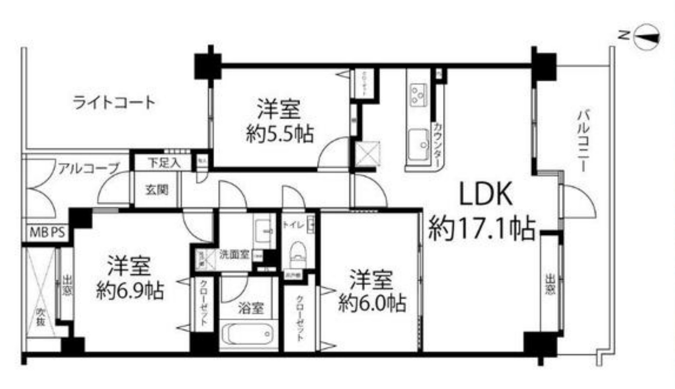 プラタス鶴見グランドステージ【仲介手数料半額】ペット可♪の間取り