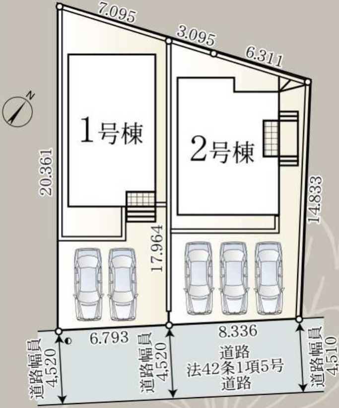 横浜市旭区中希望が丘 新築戸建て【仲介手数料無料】の区画図