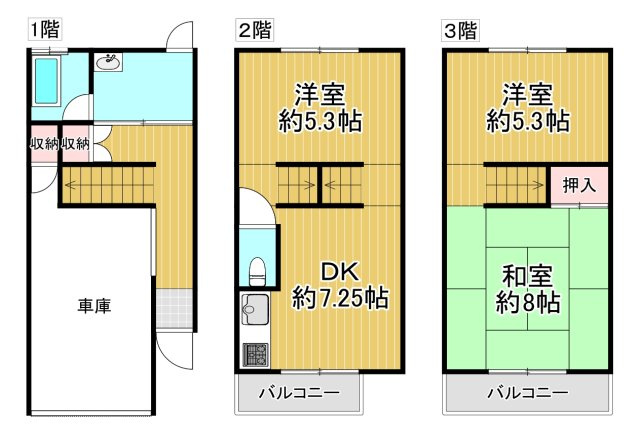 東住吉区住道矢田８丁目の間取り|綺麗な間取なので、リフォームをお考えの際もプランの枠が広がります♪
