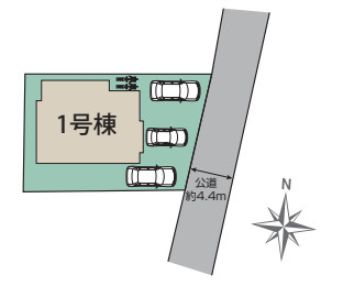 宇都宮市西川田町　新築住宅全１棟の区画図|東武江曽島駅まで徒歩１２分、JR鶴田駅まで徒歩１４分！両線使えて通学にも通勤にも便利な立地です♪